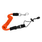 Elastic inch cm kayak canoe paddle leash safety boat fishing rod pole coiled lanyard cord