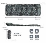 Outdoor sleeping pad camping inflatable mattress with pillows travel mat folding bed ultralight air cushion hiking