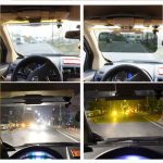 Eafc car sun visor hd anti sunlight dazzling goggle day night vision driving mirror uv fold