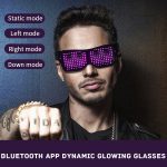 App control bluetooth led party glasses customized languages usb charge flashing luminous eyewear christmas concert sunglasses