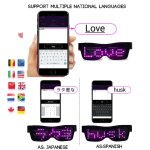 App control bluetooth led party glasses customized languages usb charge flashing luminous eyewear christmas concert sunglasses