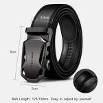 Bison denim genuine leather men belt wallet gift set business automatic belt card holder cow leather