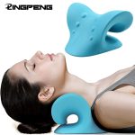 Cervical spine stretch gravity muscle relaxation traction neck stretcher shoulder massage pillow relieve pain spine correction