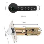 New tuya app remote electric biometric fingerprint smart door lock password lock electronic door lock with