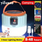 High power solar led camping light usb rechargeable bulb for outdoor tent lamp portable lantern emergency