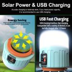 High power solar led camping light usb rechargeable bulb for outdoor tent lamp portable lantern emergency