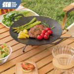 Tanxianzhe outdoor camping grill plate korean barbecue plate barbecue meat pot barbecue plate medical stone frying